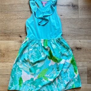 Lilly Pulitzer Aqua and Green Floral Dress